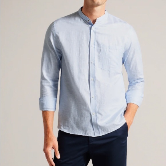 Ted Baked NWT Mens Fameus LS Stripe Shirt in Blue - Size 1 / XS - Picture 2 of 11